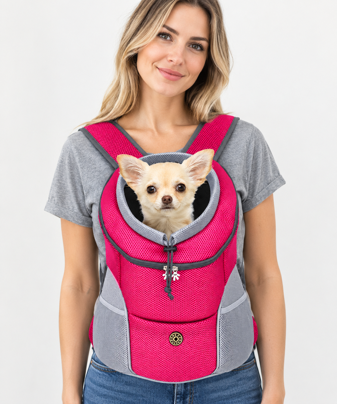 Breathable Dog Carrier Backpack – Nylon Travel Carrier