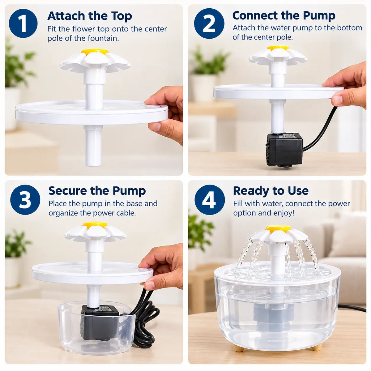 1.2L Automatic Pet Water Fountain for Cats & Dogs