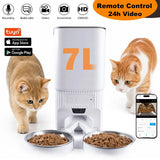 7L Smart Automatic Pet Feeder with HD Camera Double Bowls WiFi Intelligent Cat Dog Food Dispenser with Tuya App Control Remote Monitoring Two-Way Audio Voice Recorder Timer Auto Feeding for Multi Pets — imagem 1