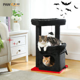 Cat Tree Cat Tower With Cozy Condo Wide Top — in-use context for cats