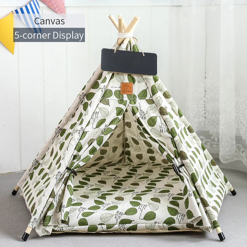 Pet Teepee Tent For Cats And Dogs Portable — secondary detail for dogs and cats