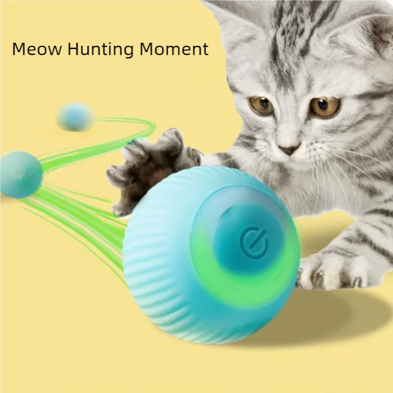 Smart Toy Ball Automatic Rolling Ball Pet Self — in-use context for cats
