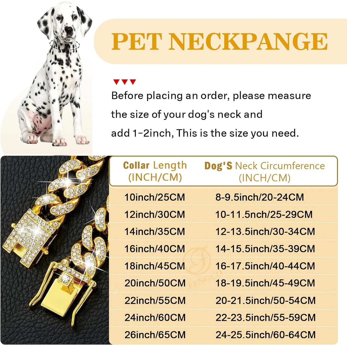 dog collar: side angle (CellosPets)