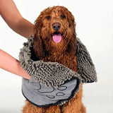 1Pcs Super Absorbent Pet Bath Towel Quick-drying Cat Towels Convenient Soft Bath Robe Dry Pet Cleaning Washcloth Dog Accessories — imagem 1