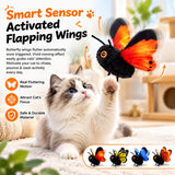 Interactive Butterfly Cat Toy – Rechargeable Fluttering Wings, 3-Pack