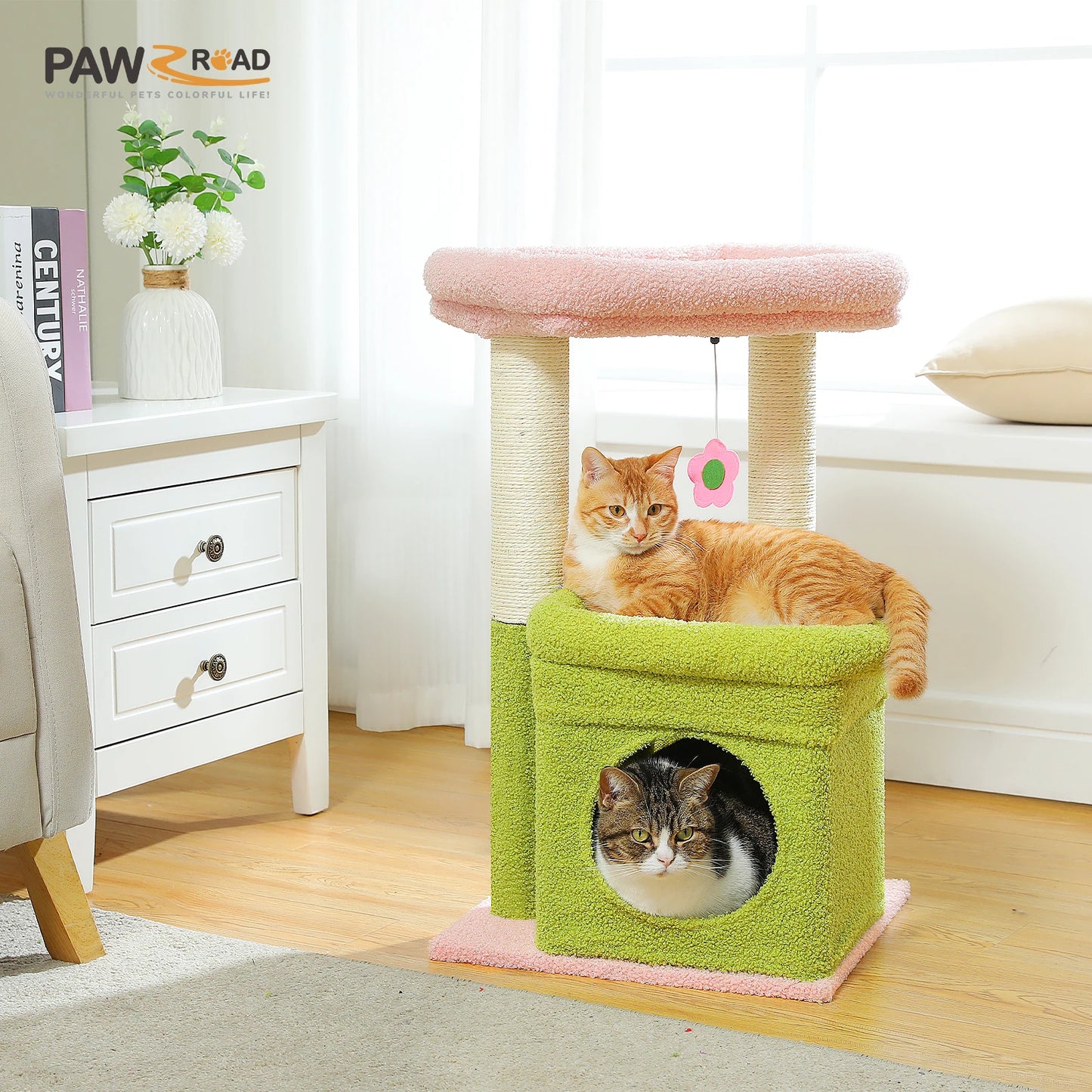 cat tree for cats — close-up of materials