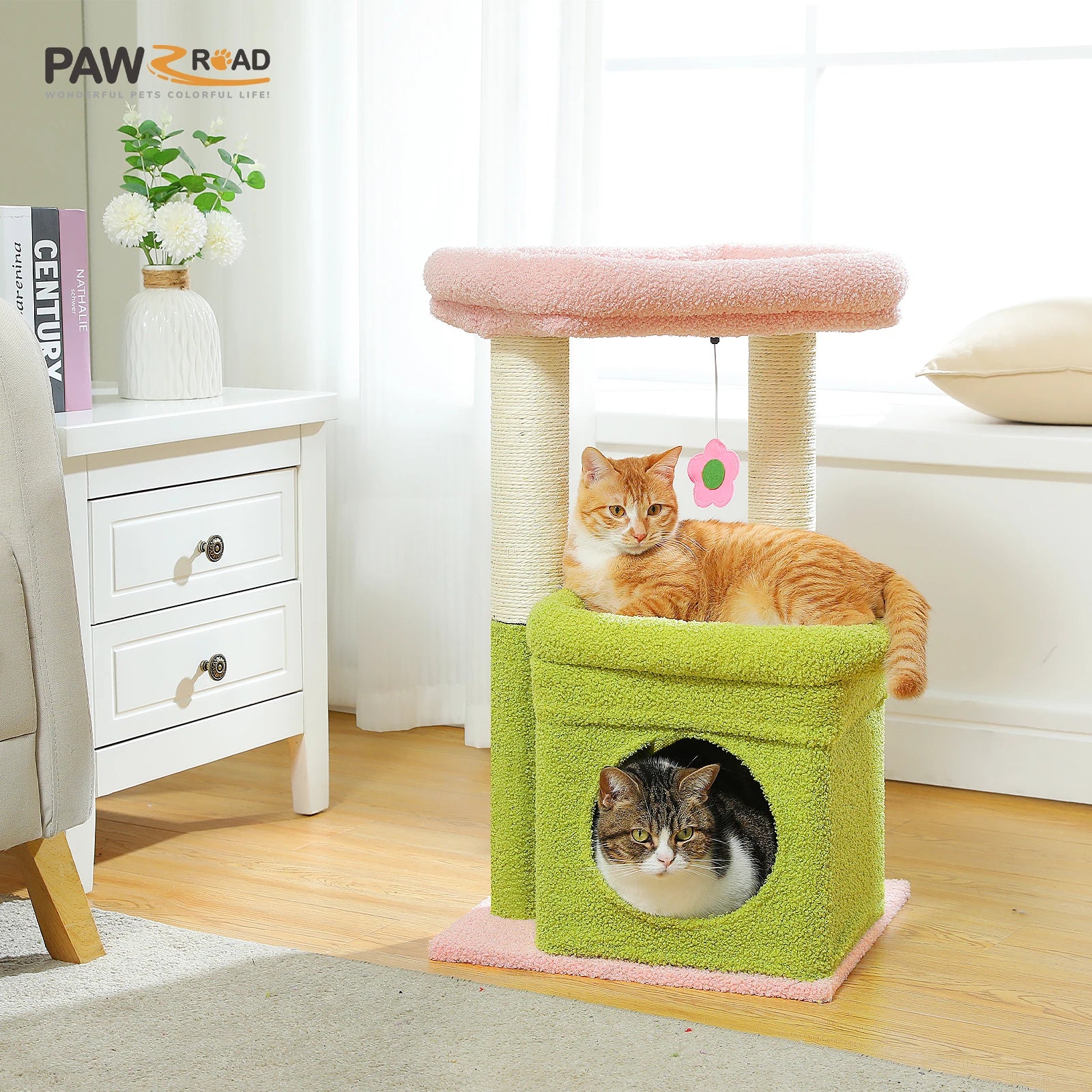cat tree for cats — close-up of materials
