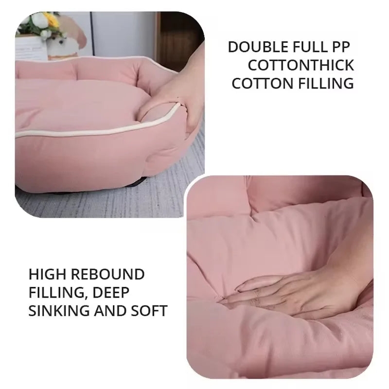 Pet Sofa Sleeping Bed Large Dog Bed House for Cats Big Space Dog Sofa Sleeping Mat Winter Warm Dog Cushion — imagem 4