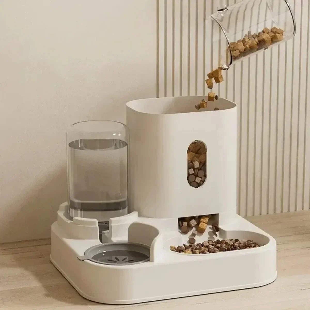 Automatic Feeder Dog Cat Food Bowl With Water Fountain Large Capacity Pet Food Storage Dispenser Container Puppy Pet Accessories — imagem 4