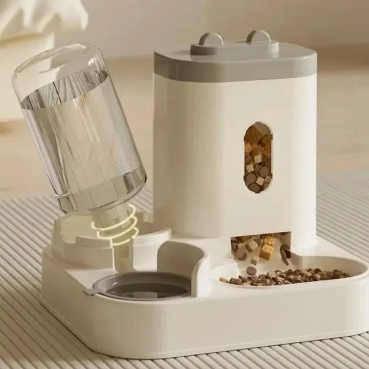 Automatic Feeder Dog Cat Food Bowl With Water Fountain Large Capacity Pet Food Storage Dispenser Container Puppy Pet Accessories — imagem 3