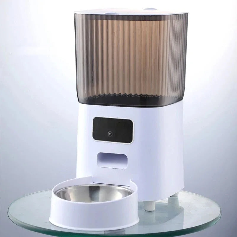 5l Double Bowls Smart Automatic Cat Feeder With — alternate color or size view for dogs and cats
