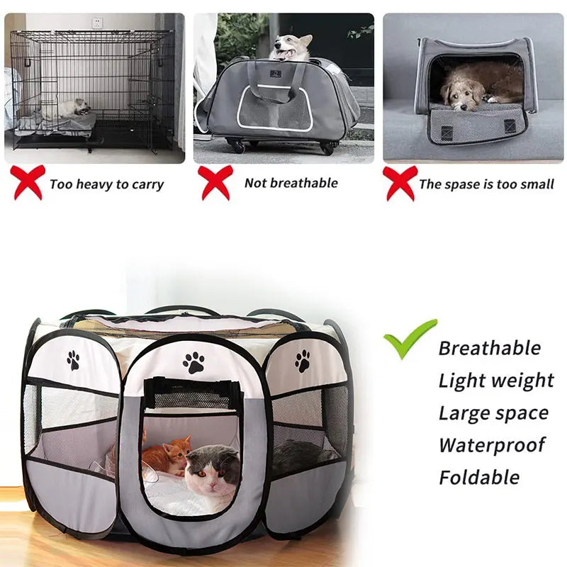 S/M/L Cat Delivery Room Detachable Summer Pet — in-use context for dogs and cats