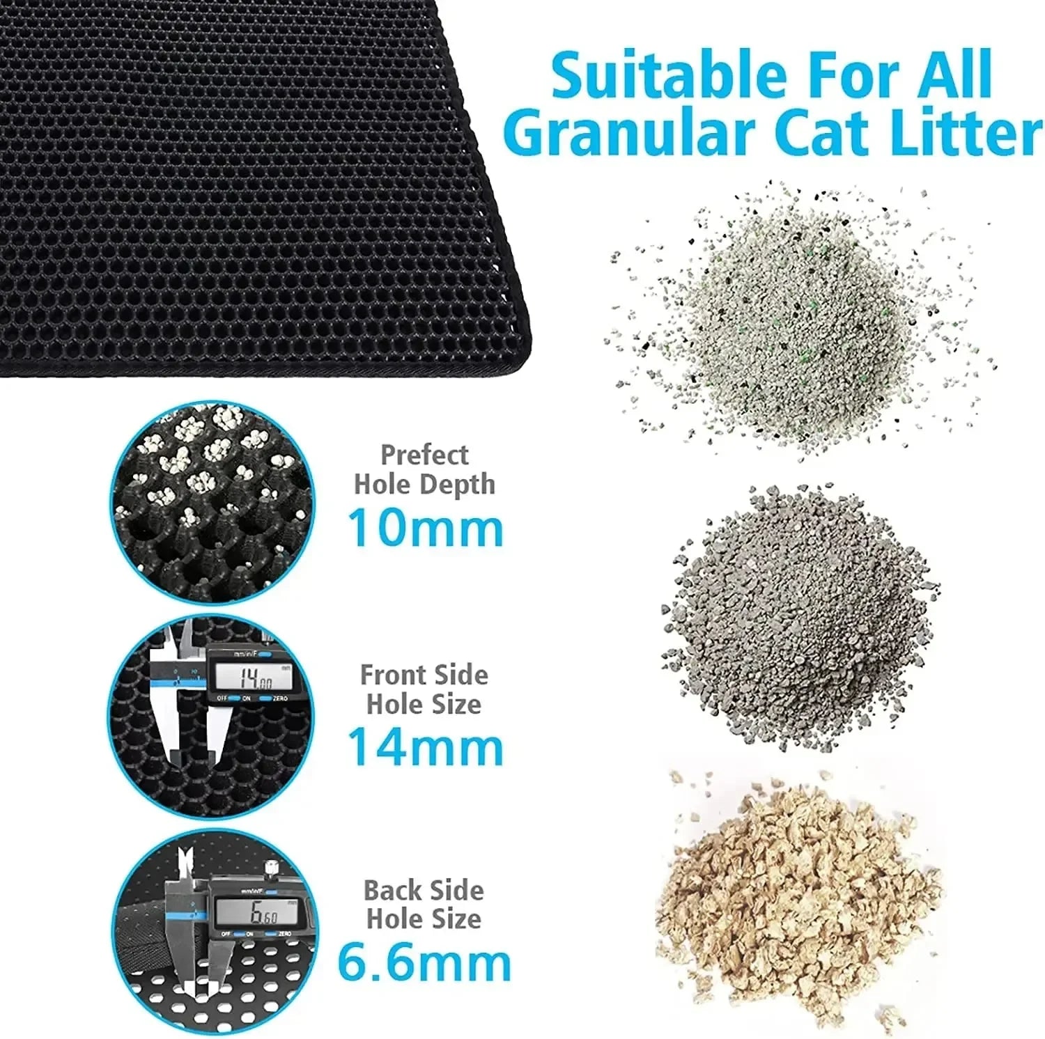 Cat Litter Mat 2-Layer Design Premium Sand — in-use context for cats