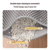 Cat Litter Mat 2-Layer Design Premium Sand — detail view for cats