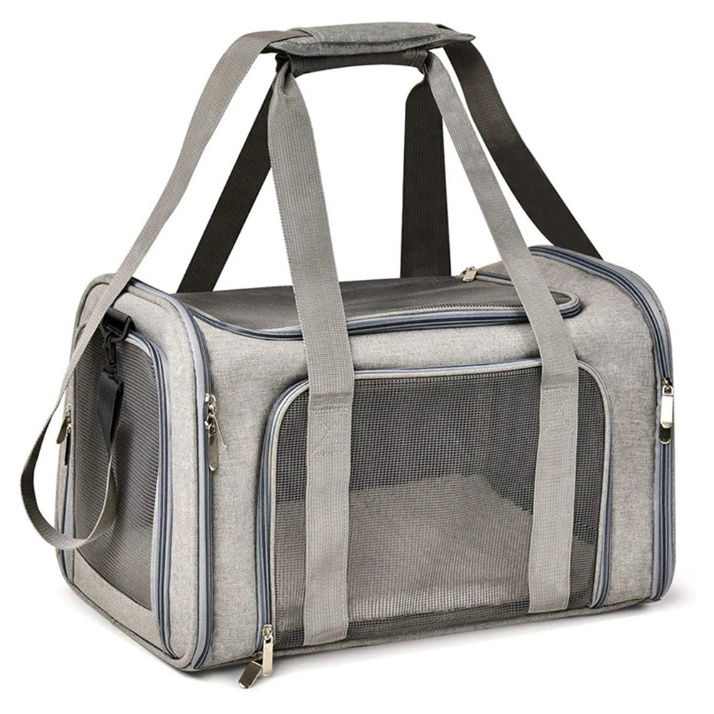 1PC Cat, Dog Carrier for Small Medium Cats Puppies up to 15 Lbs, Collapsible Travel Puppy Carrier — imagem 3