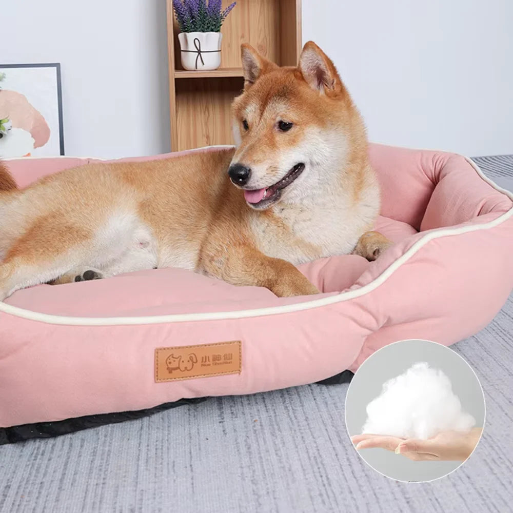 Pet Sofa Sleeping Bed Large Dog Bed House for Cats Big Space Dog Sofa Sleeping Mat Winter Warm Dog Cushion — imagem 3