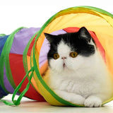 Cat Tunnel Tube Foldable Cat Toys Kitty Training Interactive Fun Toy Tunnel Bored for Puppy Kitten Pet Supplies Cat Accessories — imagem 3