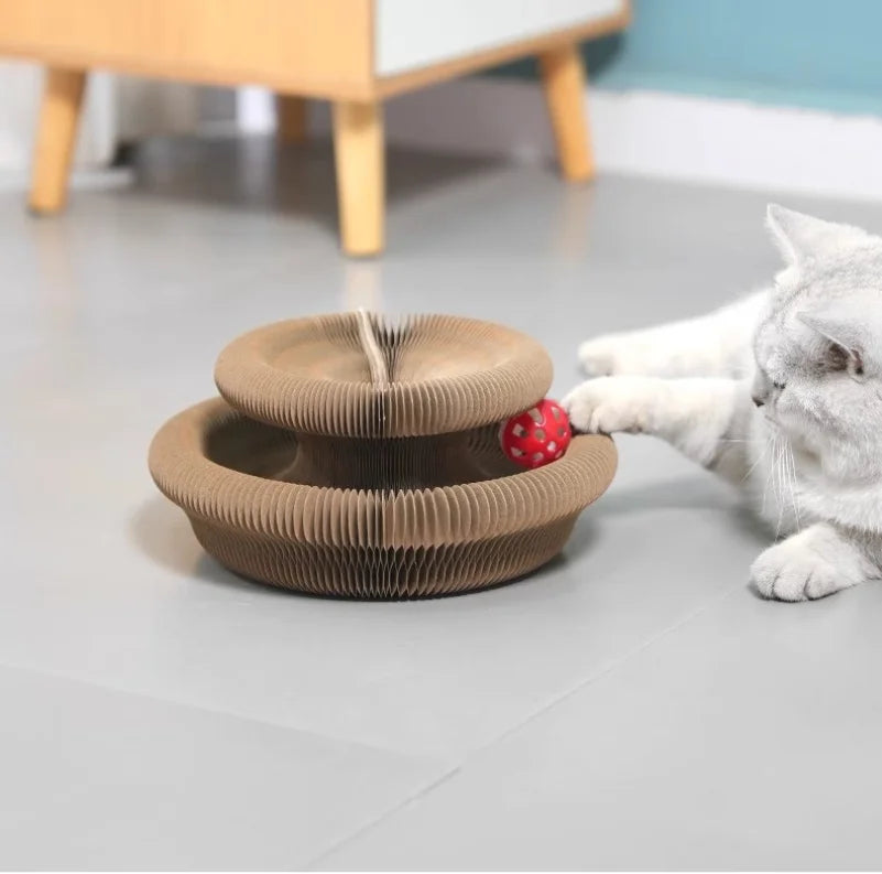 Buy Cat Scratcher Get Free Rolling Ball Toy 2 In 1 Interactive Puzzle Play Set Indoor Kitten Mental Exercise Enrichment Toy Fast Shipping From US Warehouse — imagem 6