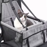 Dog Car Seat Cover Foldable Hammock Pet Harness — detail view for dogs and cats
