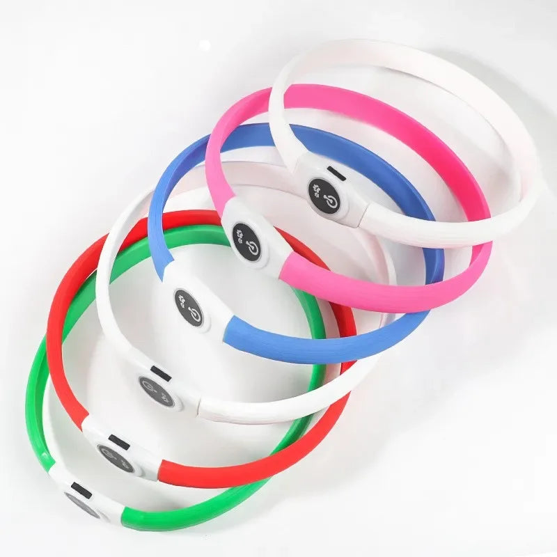 Led Luminous Dog Collar PVC Waterproof For Large — detail view for dogs