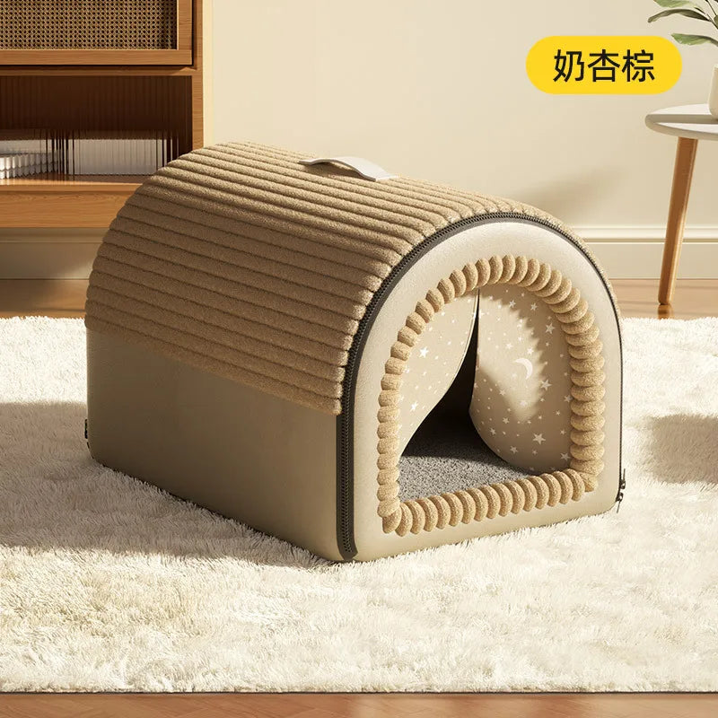 pet tent bed: side angle (CellosPets)