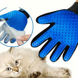 2-in-1 Pet Grooming Gloves Set–Silicone Massage — in-use context for dogs and cats