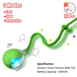 Rechargeable Automatic Rolling Ball Cat Toy – Fake Tail, Imitate Mouse, Electric Interactive for Cats & Dogs — imagem 11