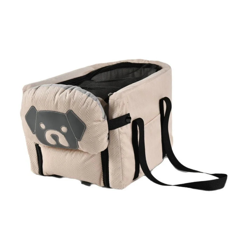Dog Car Seat Cover Foldable Hammock Pet Harness — detail view for dogs and cats