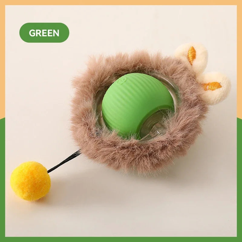 Rechargeable Automatic Rolling Ball Cat Toy – Fake Tail, Imitate Mouse, Electric Interactive for Cats & Dogs — imagem 9