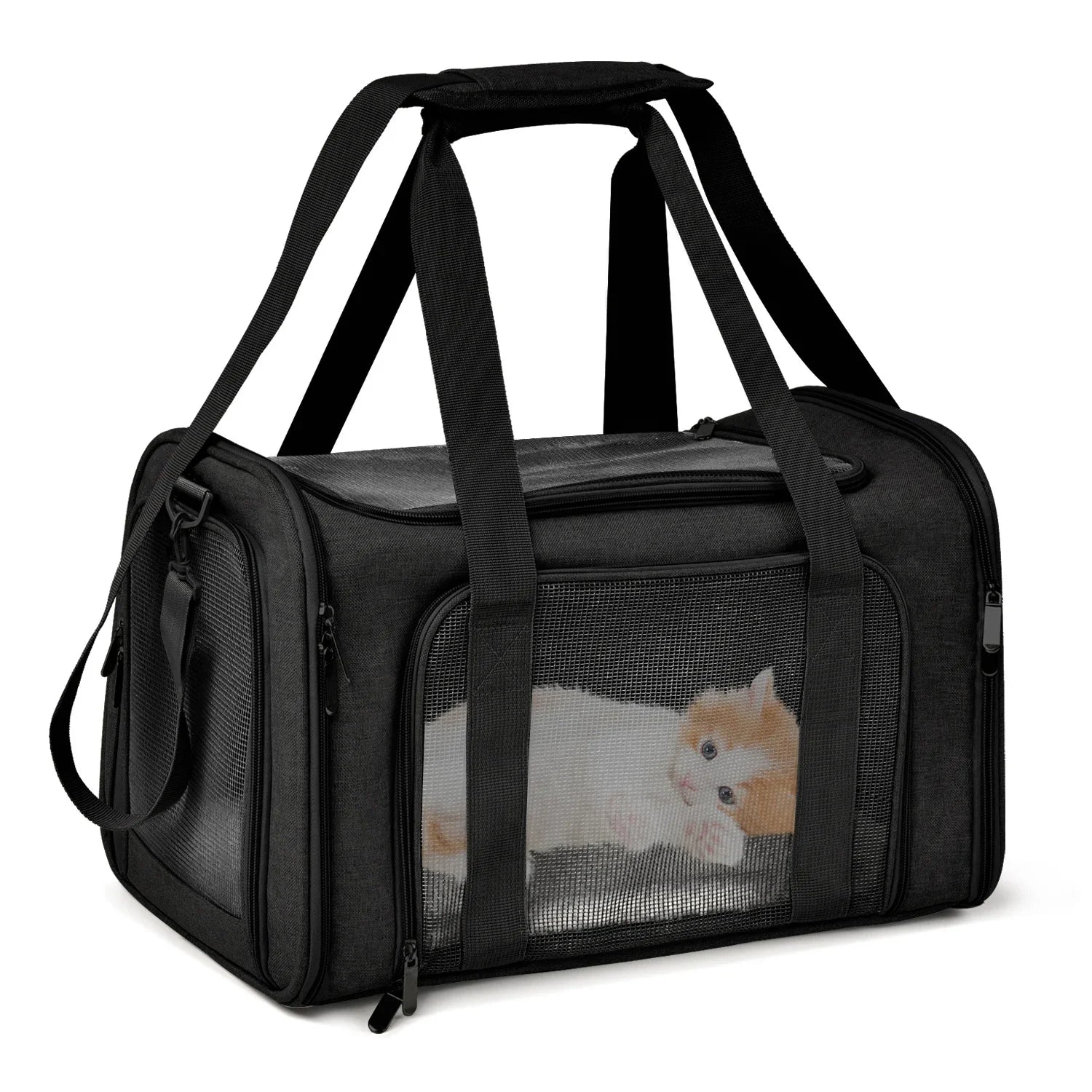 1PC Cat, Dog Carrier for Small Medium Cats Puppies up to 15 Lbs, Collapsible Travel Puppy Carrier — imagem 2