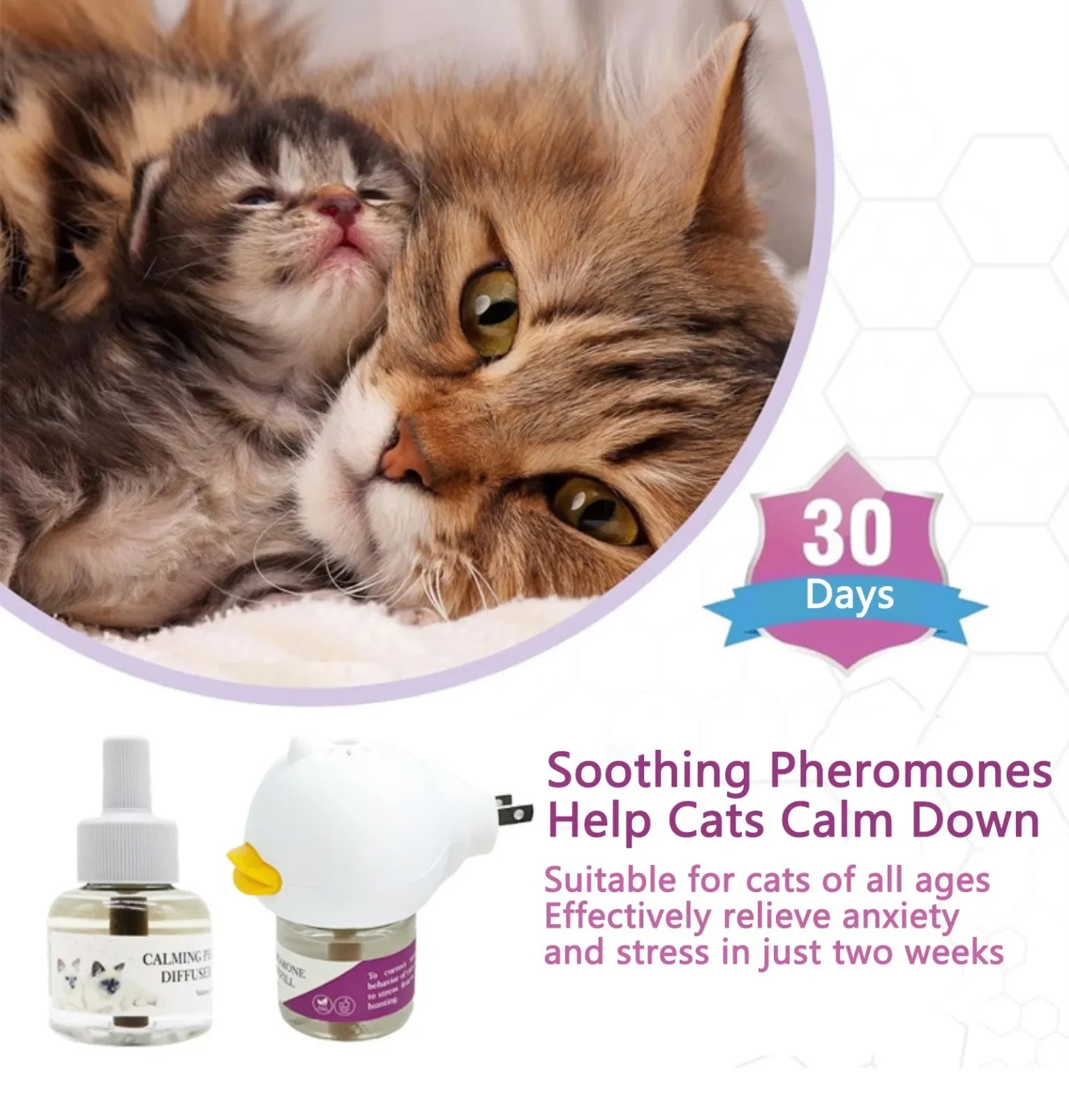 calming diffuser: side angle (CellosPets)