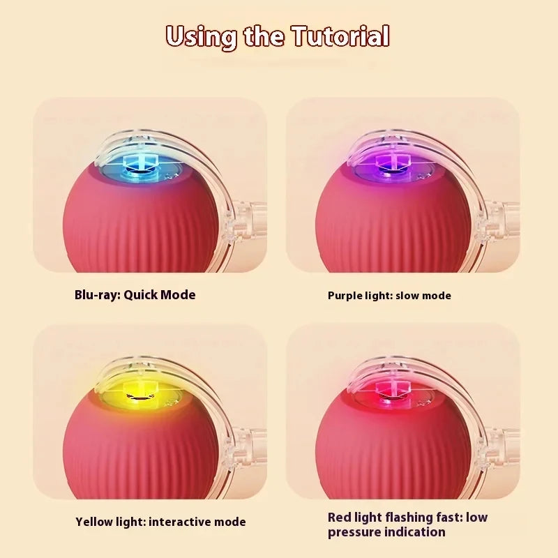 Rechargeable Automatic Rolling Ball Cat Toy – Fake Tail, Imitate Mouse, Electric Interactive for Cats & Dogs — imagem 6
