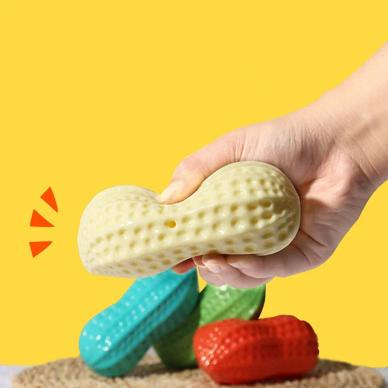 Dog Chewing Toy Simulation Peanut Squeaking — in-use context for dogs and cats