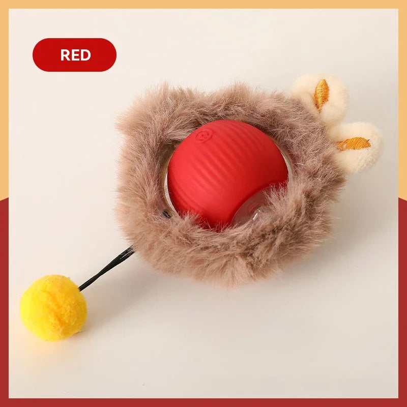 Rechargeable Automatic Rolling Ball Cat Toy – Fake Tail, Imitate Mouse, Electric Interactive for Cats & Dogs — imagem 10