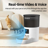 ROJECO Automatic Cat Feeder With Camera Video — detail view for dogs and cats