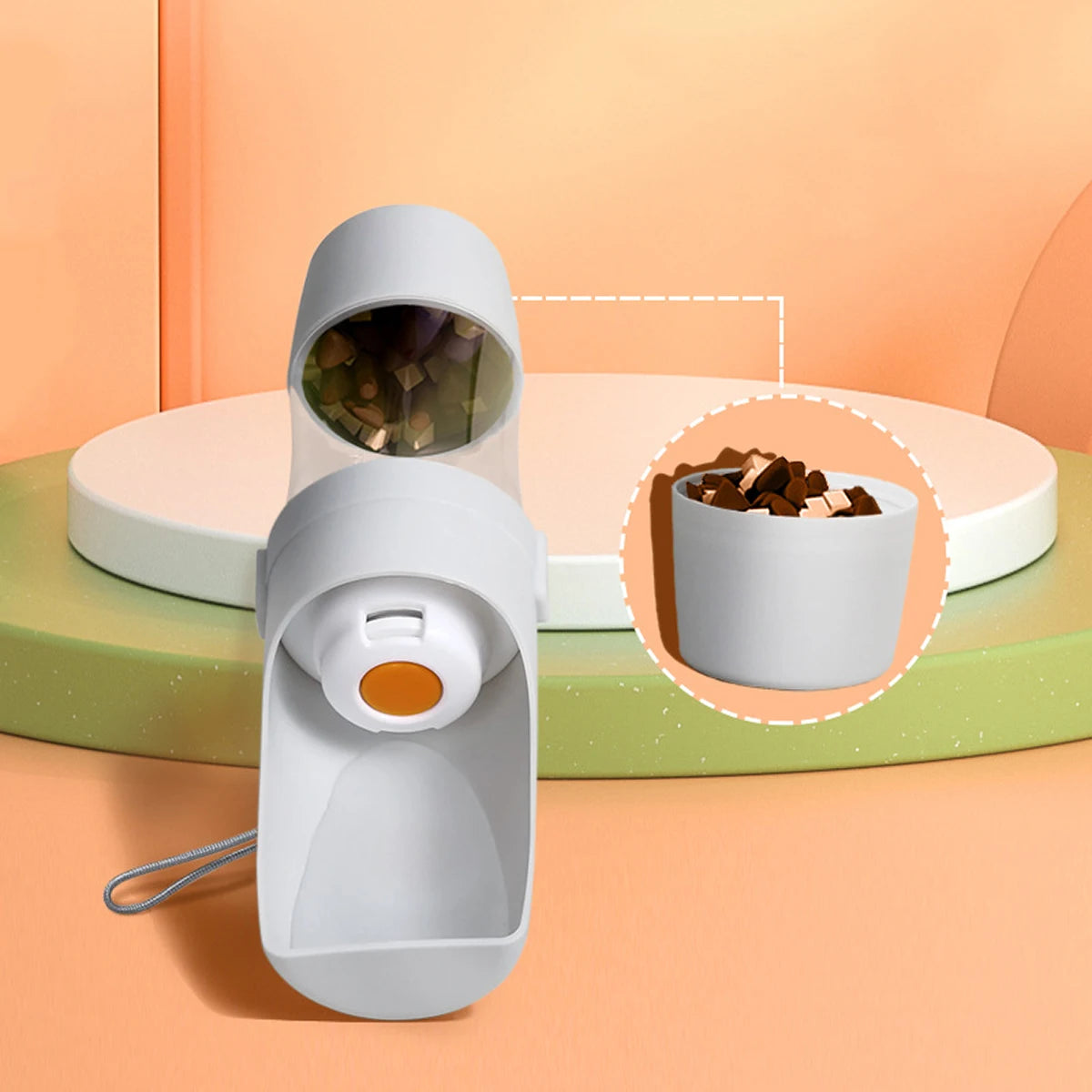 Portable Dog Cat Water Bottle with Storage Food and Water Container for Puppy Pets dogs Feeder Bowl Outdoor Travel Pet supplies — imagem 4