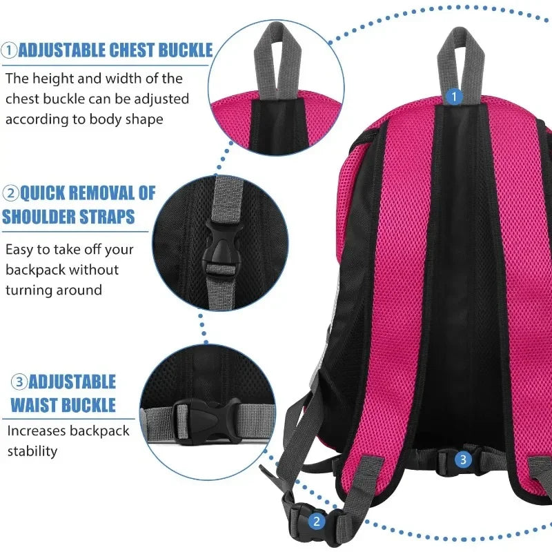 New Dog Pet Backpack Carrier Travel Bag Front Pack Breathable Adjustable with Safety Reflective Strips for Hiking Outdoor Cats — imagem 4