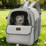 Large Capacity Breathable Mesh Portable Foldable Pet Carrier Backpack for Dog and Cat Outdoor Travel Camping Hiking Supplies — imagem 1