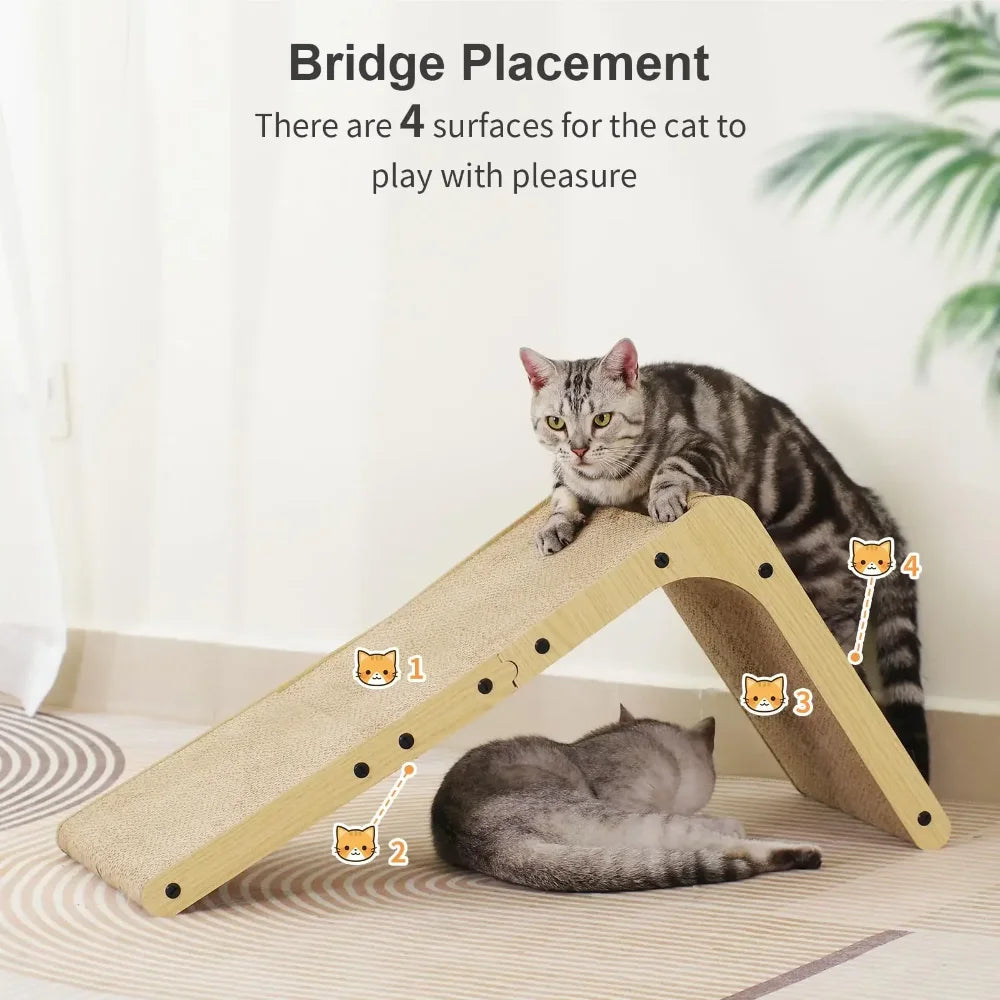 Scraper For Cats Cardboard Large/Small L-shape — detail view for cats