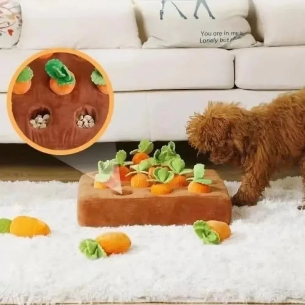 Carrot Snuffle Mat For Dogs Cats Puzzle Toy With — detail view for dogs