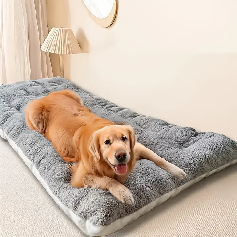 Dog Pet Beds Extra Large Plush Dog Bed Sofa Thickened Super Soft Polyester Pet Mat Dog Crate Mat Bed For Large Dog Bed — imagem 2