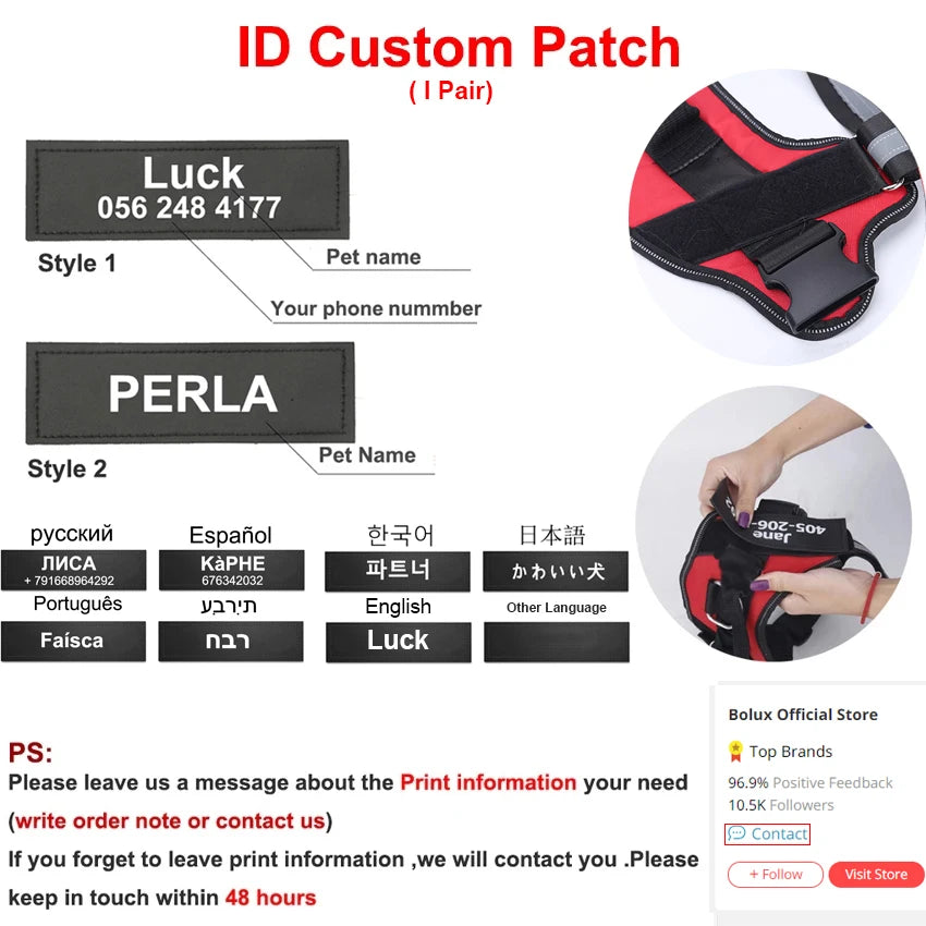 pet harness for dogs — close-up of materials