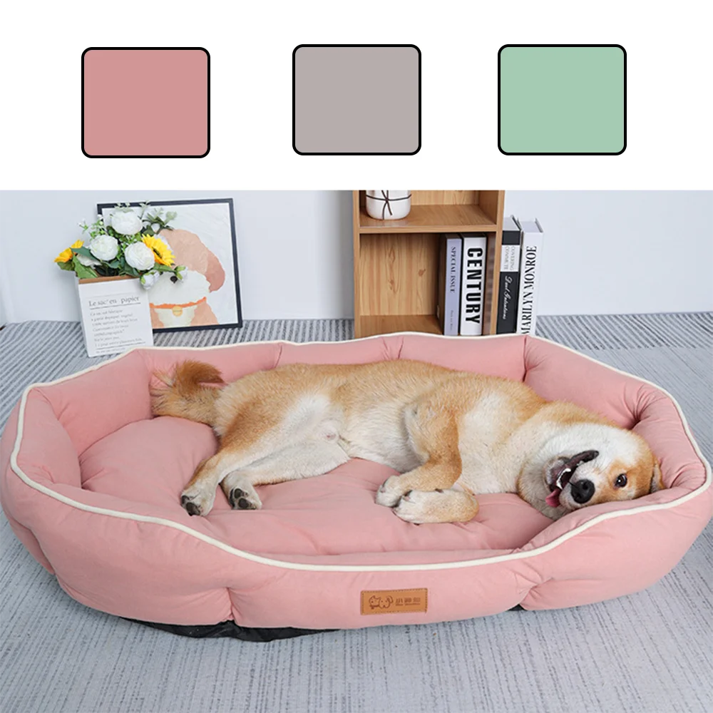 Pet Sofa Sleeping Bed Large Dog Bed House for Cats Big Space Dog Sofa Sleeping Mat Winter Warm Dog Cushion — imagem 1