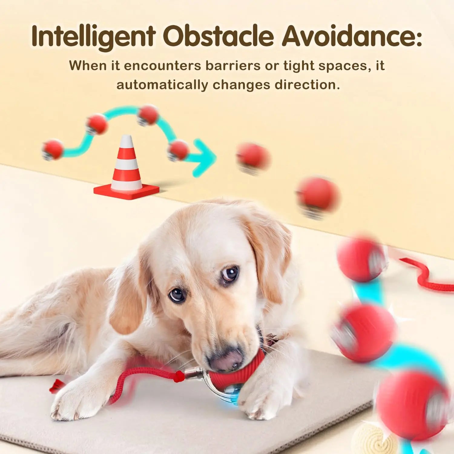 Cat Interactive Ball Toy Automatic Rolling Ball — in-use context for cats