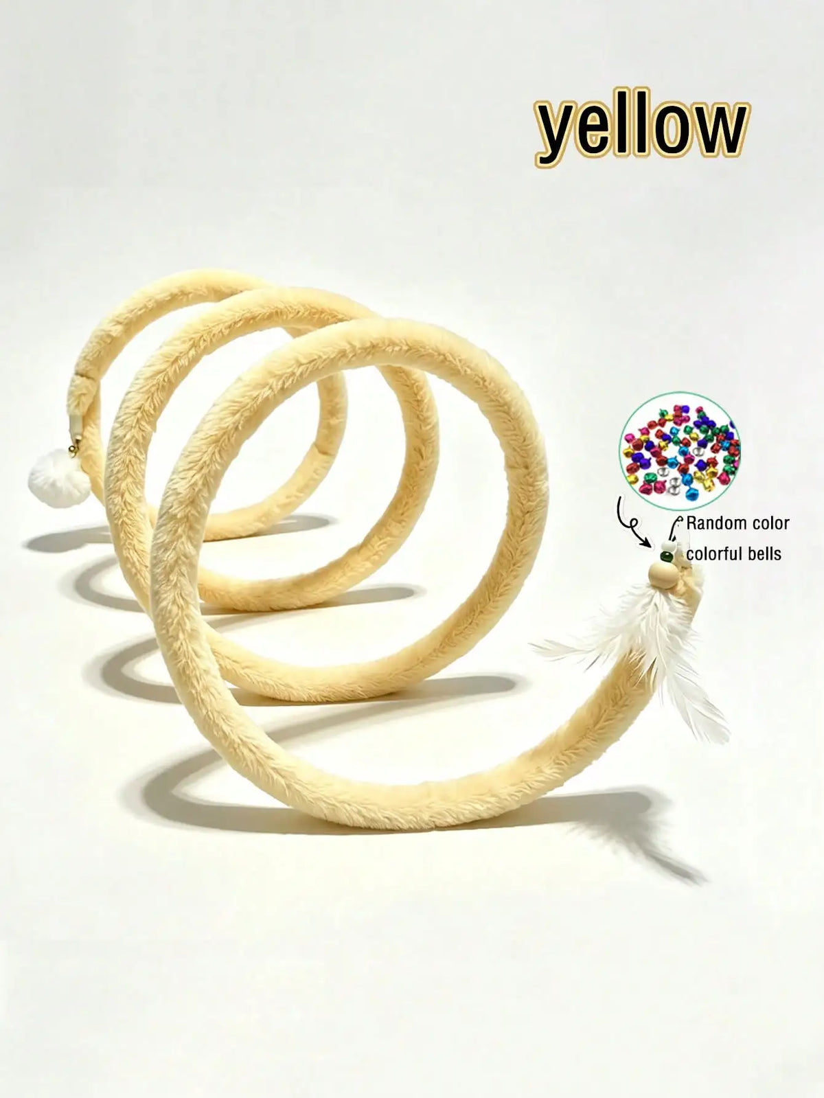 Flexible Spiral Cat Tunnel Toy with Bell – Foldable Interactive Cat Toy for Indoor Exercise & Self-Play