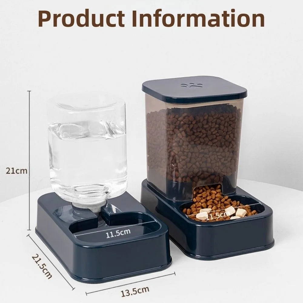 1.2L/1.5L Pet Automatic Feeder Plastic Large Capacity Cat Dog Water Dispenser Feeder Set 3 Colors 2 Styles — imagem 6