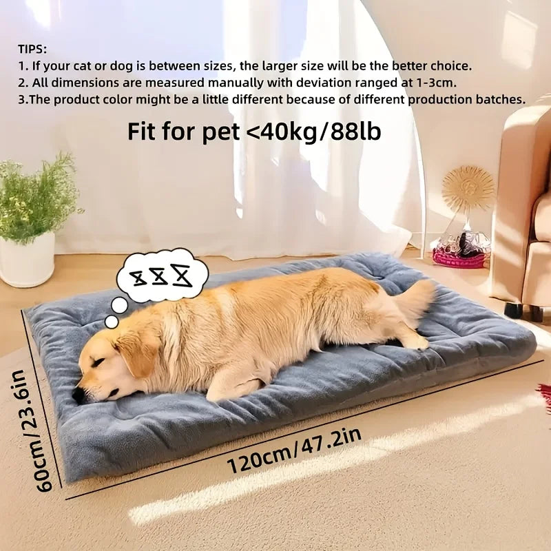 Dog Pet Beds Extra Large Plush Dog Bed Sofa Thickened Super Soft Polyester Pet Mat Dog Crate Mat Bed For Large Dog Bed — imagem 3