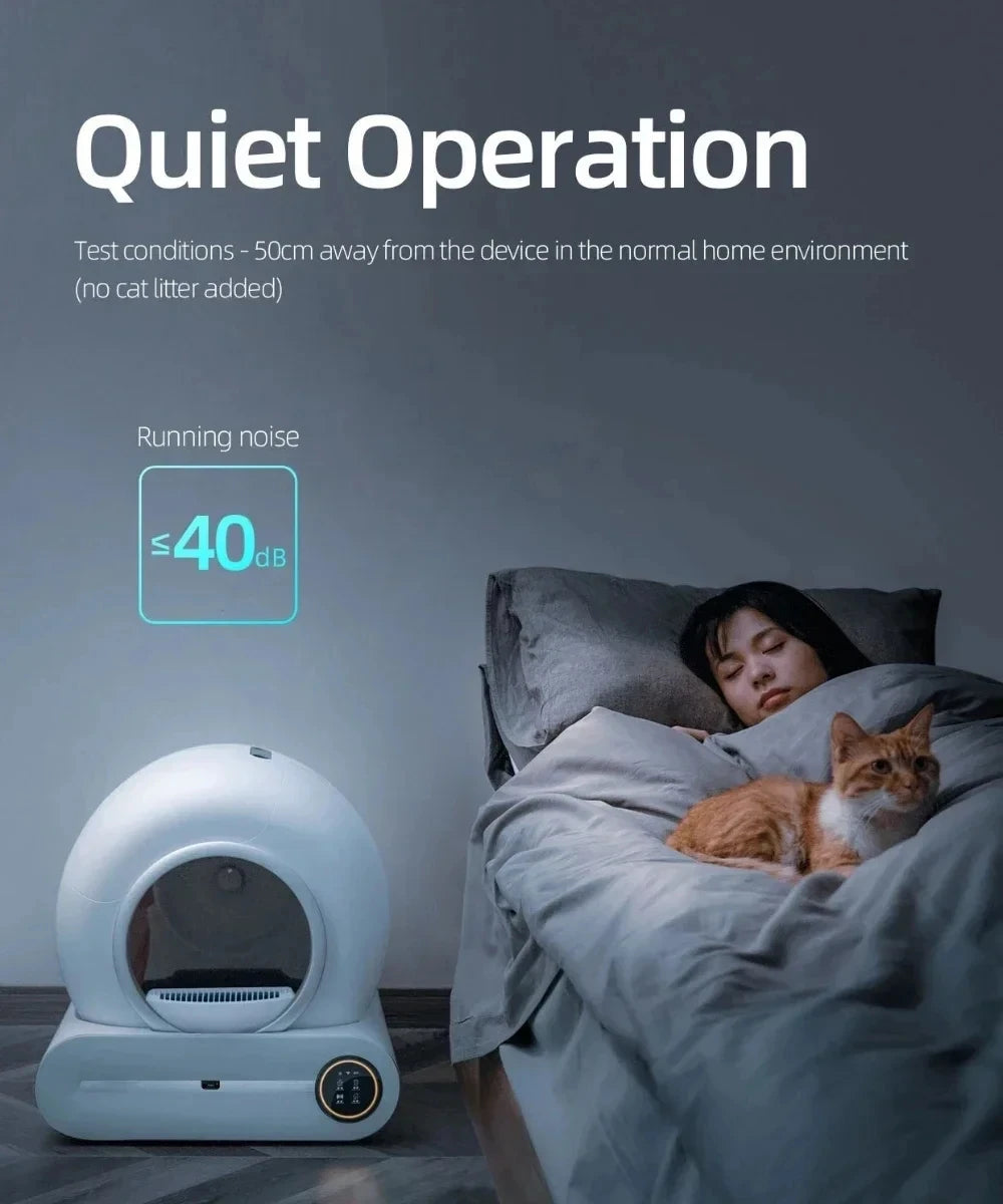 Tonepie 65L Automatic Smart Cat Litter Box Self — in-use context for cats