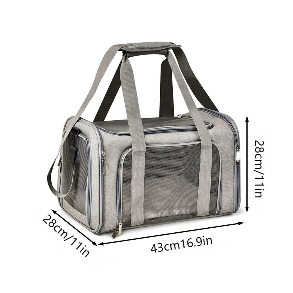 1PC Cat, Dog Carrier for Small Medium Cats Puppies up to 15 Lbs, Collapsible Travel Puppy Carrier — imagem 5