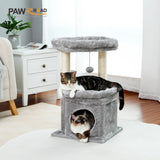 Cat Tree Cat Tower With Cozy Condo Wide Top — detail view for cats